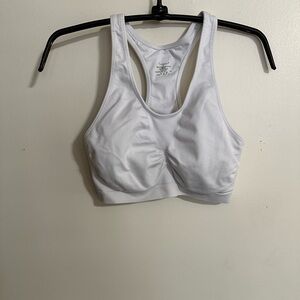 Underscore White Sports Bra,Size L